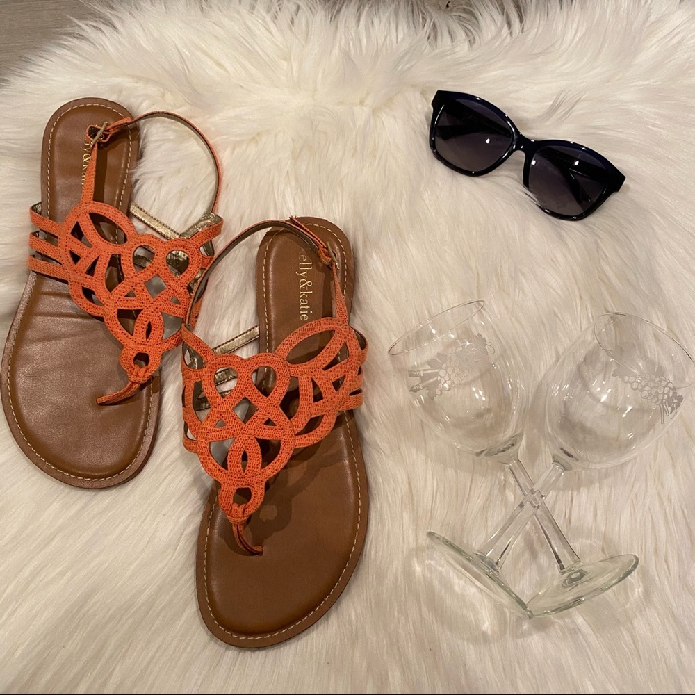 Kelly & Katie Orange KK Patrice Sandals